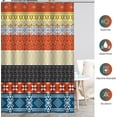 thumbnail image 5 of Shower Curtain Colorful Striped Geometric Pattern Bohemian Shower Curtain Set with 12 Hooks for Bathroom Decor Accessories Bathtub Curtain, 72"x72", 5 of 6
