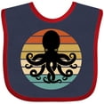 thumbnail image 3 of Inktastic Octopus Retro Vintage Sunset Boys or Girls Baby Bib, 3 of 4
