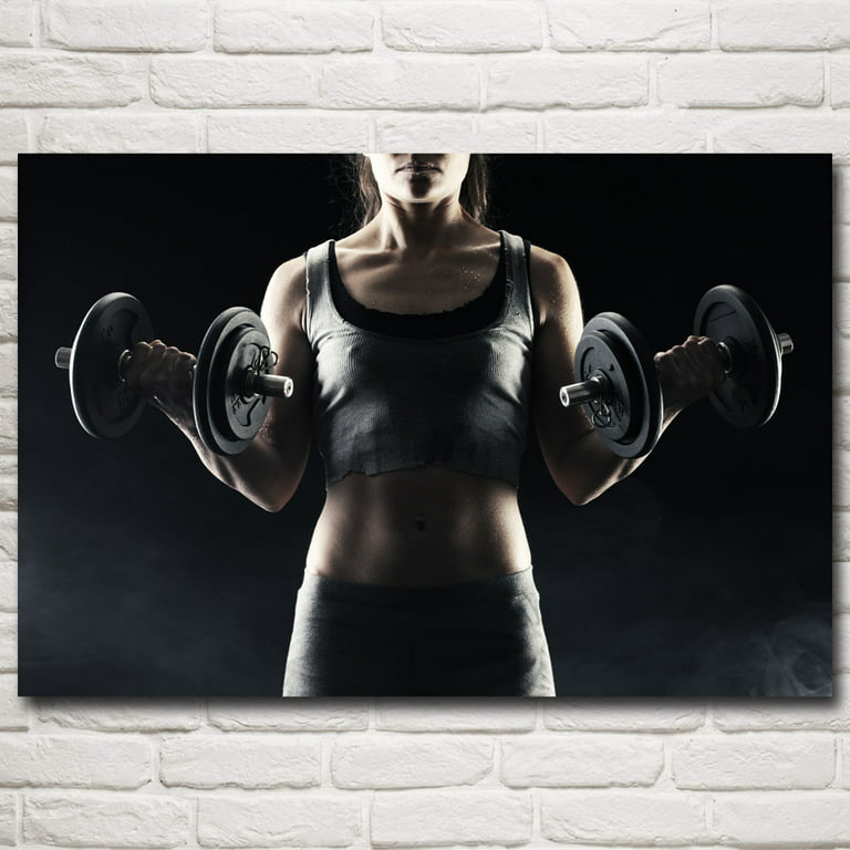 Homeex Woman Weightlifting Fitness Poster Decoration Painting 2 Style - Walmart.com