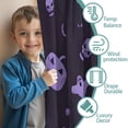 thumbnail image 3 of Blackout Kids Curtains,Halloween Purple Spooky Icons Childrens Insulated Curtains Set Of 2,Bedroom Essentials,Toddler Room Decor 52"x84", 3 of 5