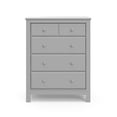 Graco Benton 4Drawer Classic Vertical Dresser Pebble Gray Finish