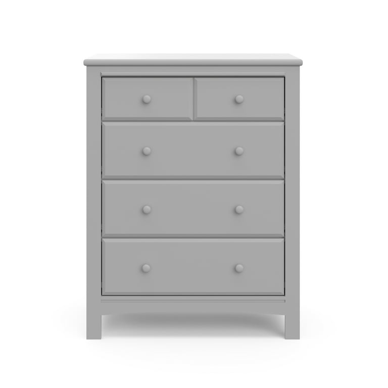 Graco Benton 4 Drawer Classic Vertical Dresser Pebble Gray Finish Walmart