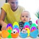 thumbnail image 4 of Conejito de Pascua que pellizca huevos de Pascua Juguete giratorio para fiestas infantiles Sorpresa en la cáscara del huevo Tema de Pascua, 4 of 7