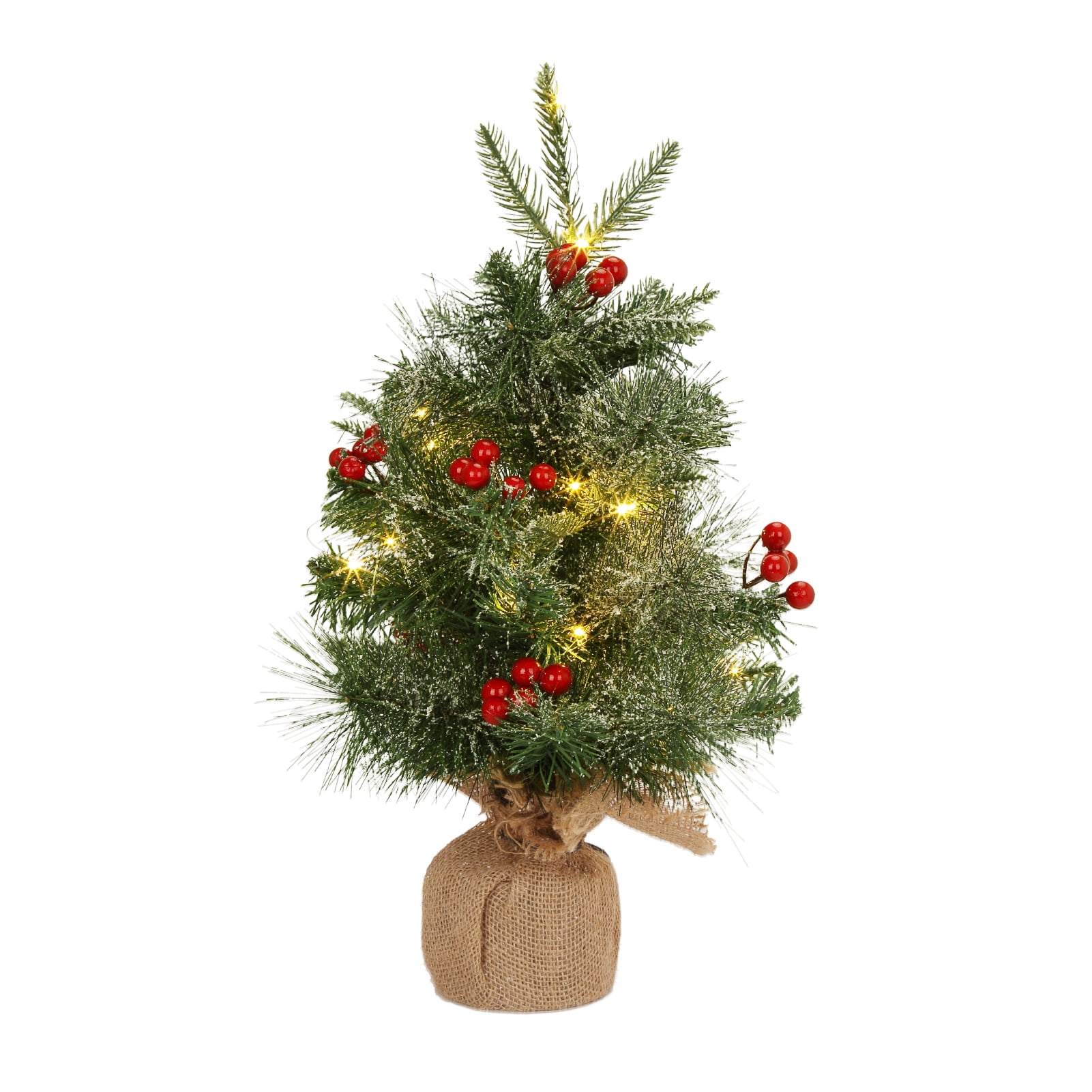 Adeeing Prelit Tabletop Christmas Tree with Lights 18 inch Artificial