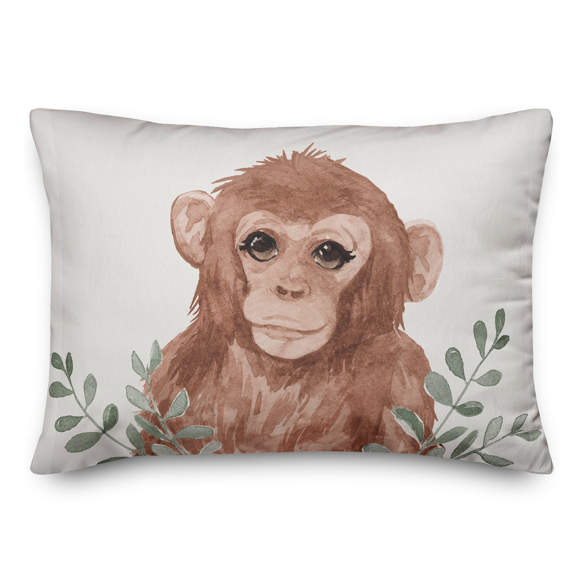 Creative Products Baby Monkey In Leaves 20 x 14 Spun Poly Pillow