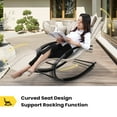 thumbnail image 5 of Pellebant  Chaise Patio Rocking Chair with Pillow Beige, 5 of 7