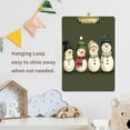 thumbnail image 4 of FORMRS Acrylic Clipboard with Low Profile Clip Standard A4 Letter Size, 12.5" x 9", Beige Snowmen, 4 of 8