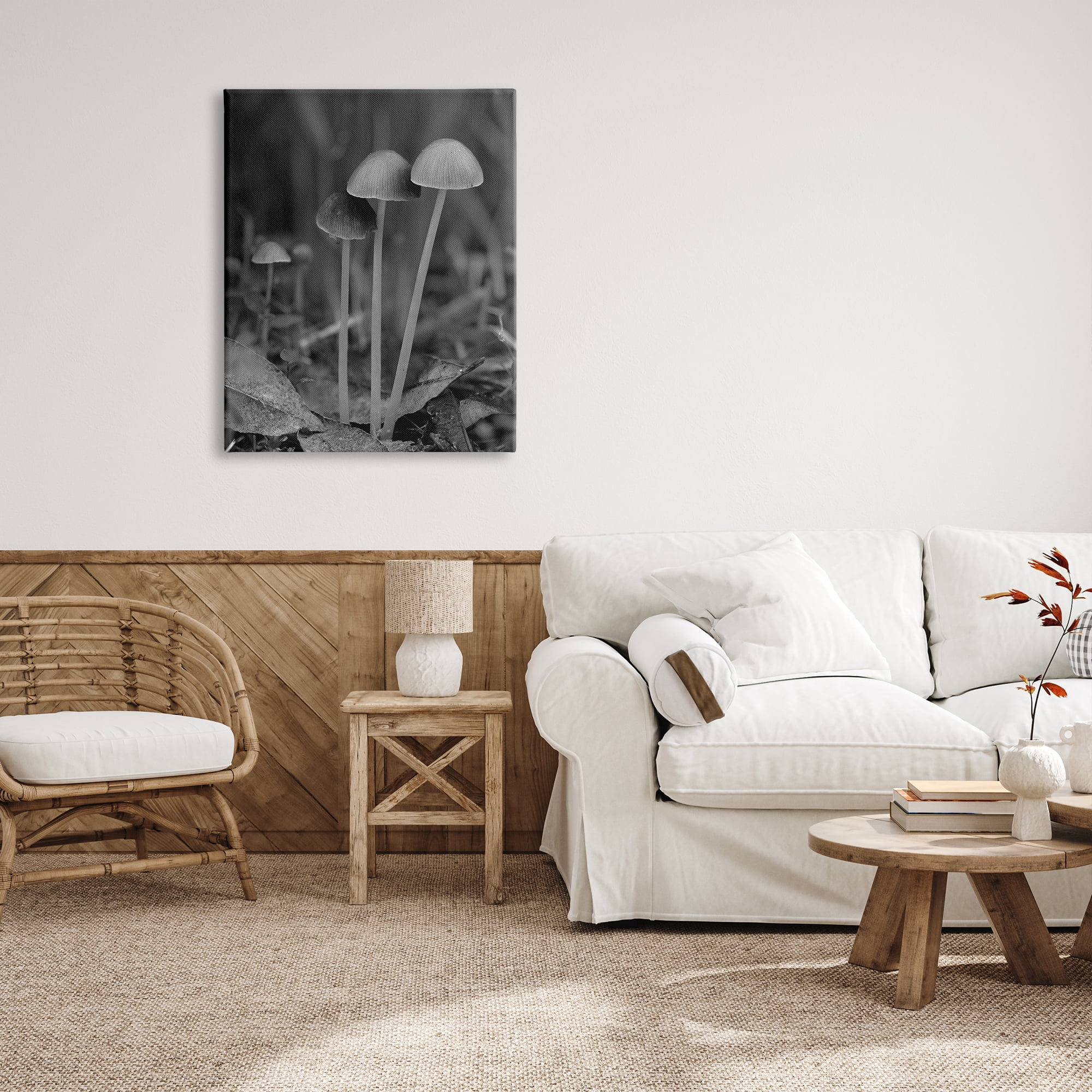 Stupell Industries Forest Mushroom Photography Botanical & Floral Photography Gallery Wrapped Canvas Art Print Wall Art, 30 x 40