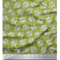 thumbnail image 1 of Soimoi Green Cotton Cambric Fabric Artistic Leaf & Floral Fabric Prints By Yard 42 Inch Wide, 1 of 3