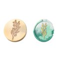 thumbnail image 3 of Cabeza de sellos de cobre con flores de hierba sin mango regalos artesanales cabezales de sello de sellado de cera, 3 of 6