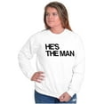 thumbnail image 5 of Funny Couples Set She's the Boss Women Crewneck Sweatshirt Brisco Brands M, 5 of 7