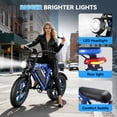 thumbnail image 6 of VortexRider 1500W Electric Bike for Adults, 20" Fat Tire E-Mountain Bikes, 48V 17.5Ah 32MPH Ebike for Adults Full Suspension UL2849, 6 of 7