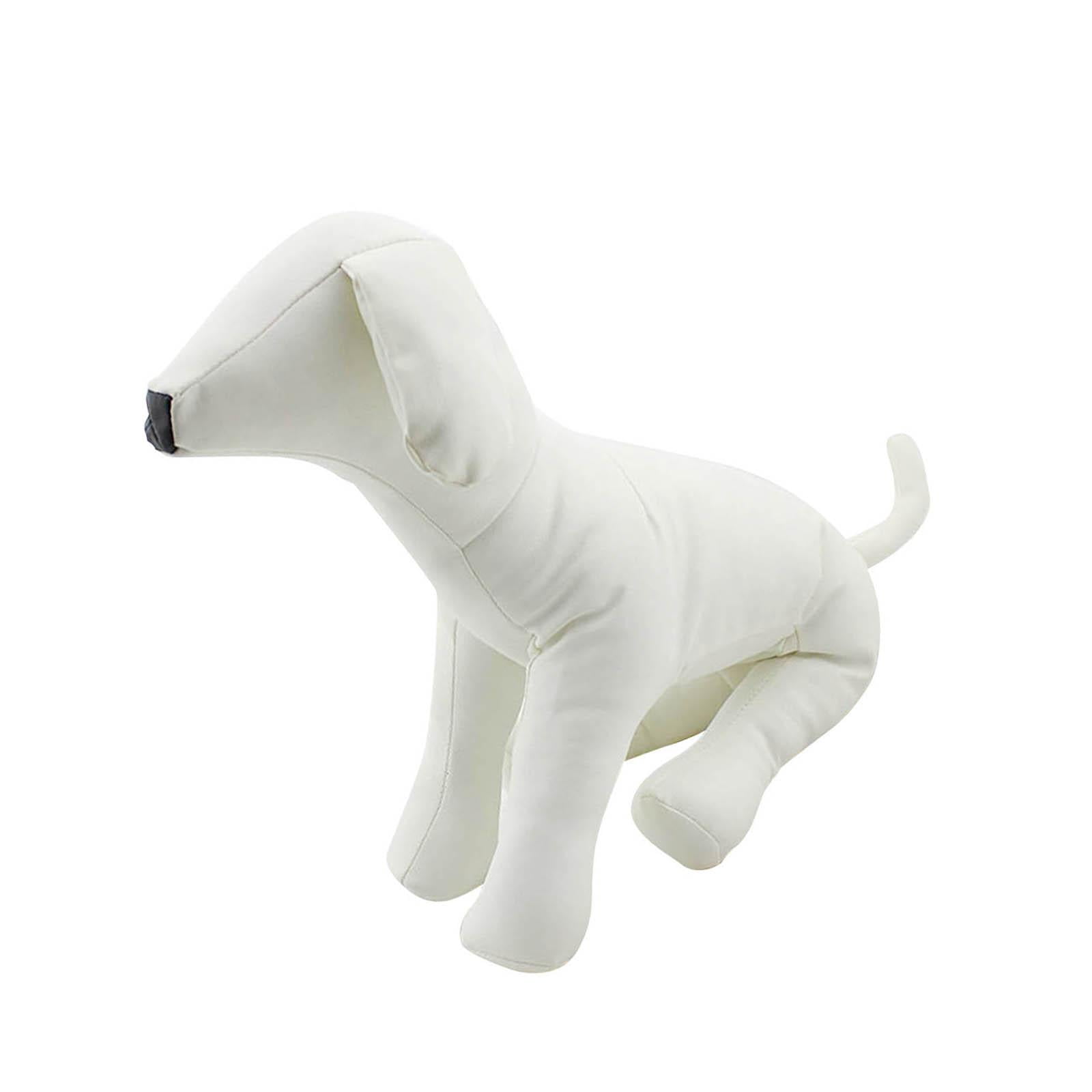 Lovelonglong PU Leather Dog Mannequins Standing Models to Display for Dog  Clothing Pet Shop Beige M (Small Dog)