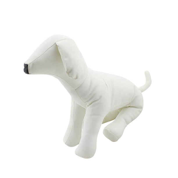 Maniquíes de cuero PU para perros, maniquí de exhibición de ropa para mascotas, suministros para mascotas, modelos para perros Talla L Blanco Sunnimix Maniquí de perros