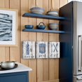 thumbnail image 4 of Conipit Navy Blue Kitchen Wall Art Love Eat Wall Decor Canvas Kitchenware Pictures Vintage Wood Grain Painting Inspirational Artwork Prints Artwork 12''x16''x3 PCS FRAMED, 4 of 7