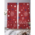 thumbnail image 2 of 4th of July Sheer Curtains 96 Inch Length 2 Panels Set, Blue White Star Fireworks Independence Day Voile Window Treatment Semi Sheer Long Curtains Drapes for Bedroom/Living Room/Kitchen 52"x96"x2, 2 of 7