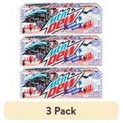 (3 pack) Mountain Dew Freedom Fusion Lemonade and Peach Soda Pop, 12 oz, 12 Pack Cans