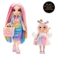 thumbnail image 4 of Rainbow High Littles – Opal Raine, Rainbow 5.5 Posable Small Doll with Purse, Magical Pet Unicorn, Girls Toy Gift, Kids Ages 4-12 Years, 4 of 5