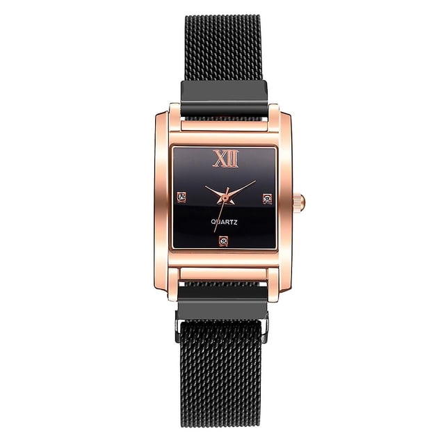 Reloj Vansvar con hebilla magnética para mujer, funda de aleación de cuarzo con hebilla magnética