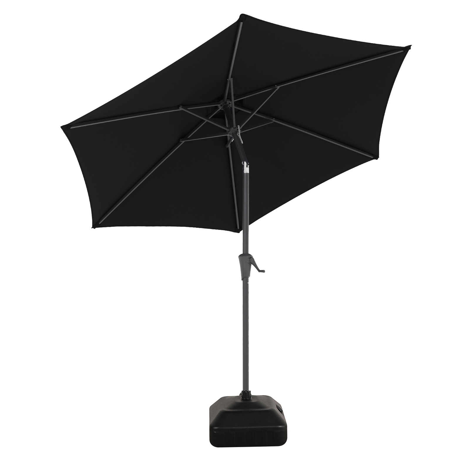 Patio Umbrella with Patio Market Umbrella Base, 7.5' Outdoor Table