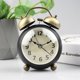 thumbnail image 4 of Reloj despertador de metal con dos campanas, pequeño, analógico, silencioso, de mesa y de escritorio, funciona con pilas., 4 of 6