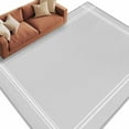 thumbnail image 3 of 6x9 Area Rugs, Pure Light Grey Non-Skid Rubber Backing Large Rectangle Rugs - Living Room Bedroom Home Office, Simple Solid Color Indoor Floor Mat Carpets Washable Rug, 3 of 9