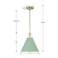 thumbnail image 6 of XAV-B8301-VG-GR-Crystorama Lighting-Xavier - 1 Light Pendant-Vibrant Gold/Green Finish    -Traditional Installation, 6 of 9