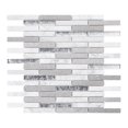 thumbnail image 2 of Sample - White Calacatta Cinderella Gray Marble Stone Glass Mosaic Tile Wall Backsplash, 2 of 6