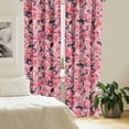 thumbnail image 2 of Ambesonne Floral Curtains, Spring Flowers Fashion Plot, Pair of 28"x95", Dark Coral and Soft Pink, 2 of 5