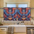 thumbnail image 2 of Yayeee Kitchen Curtains Tier Set of 2 Light Filtering 57"x24" Over Sink Window Panels, Blue Abstract Eagle, 2 of 7