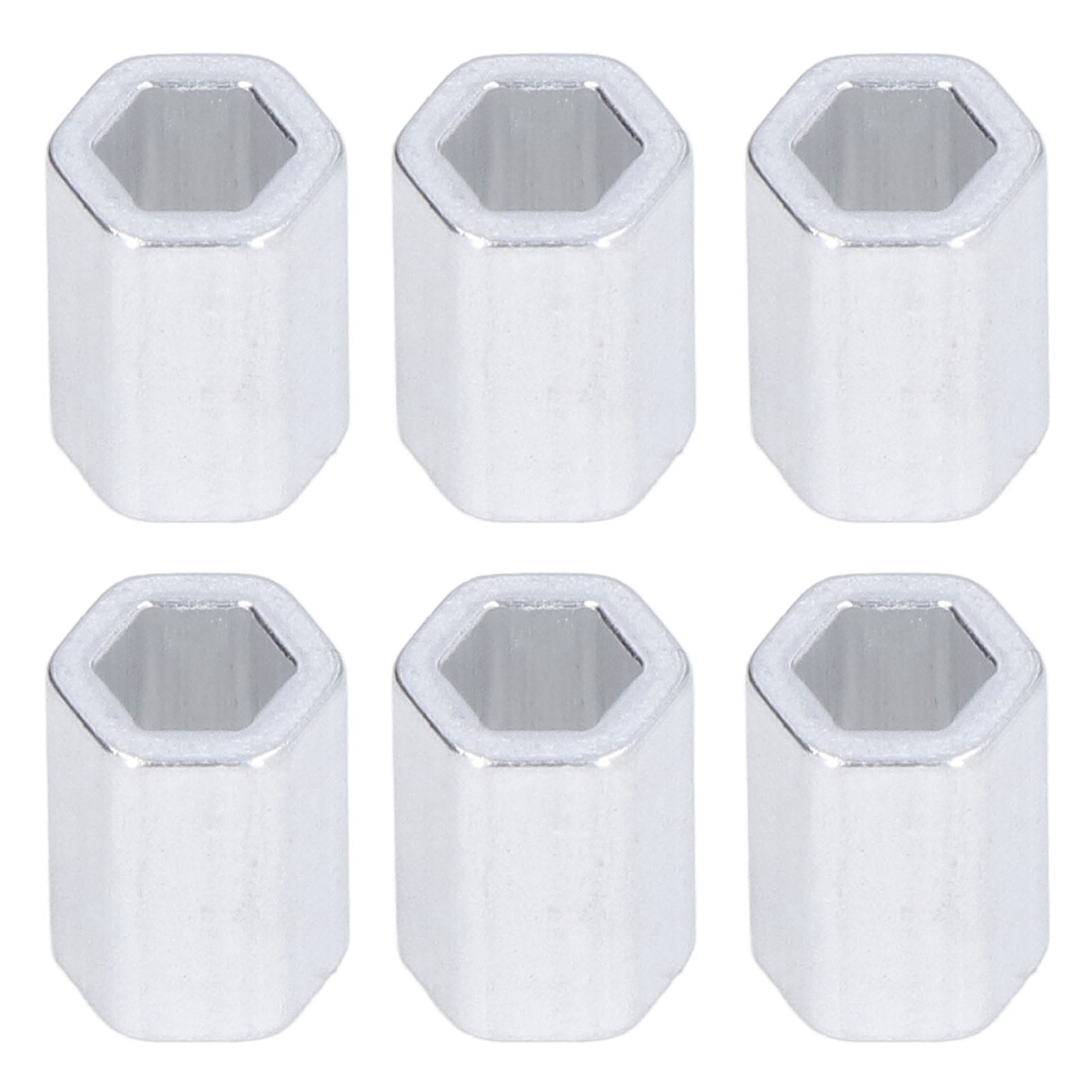 #8 Spacer .25 Inch OD Clear Hole 12 Pack 1 Inch Hex Alum 