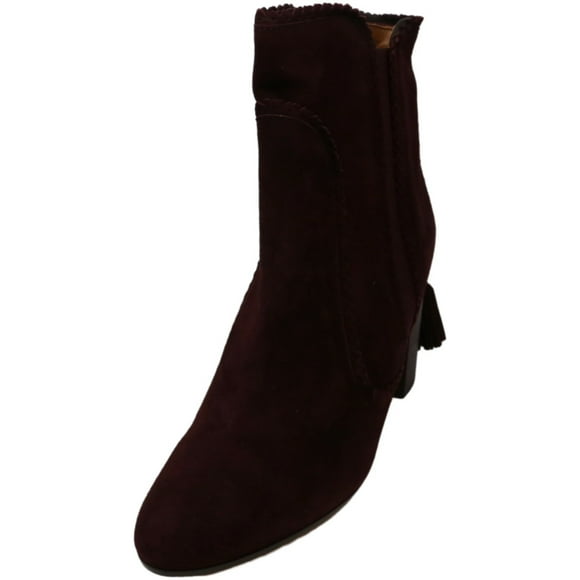 Aquazzura Firenze Women's Boho Beatle 85 Prune Ankle-High Suede Boot - 7M