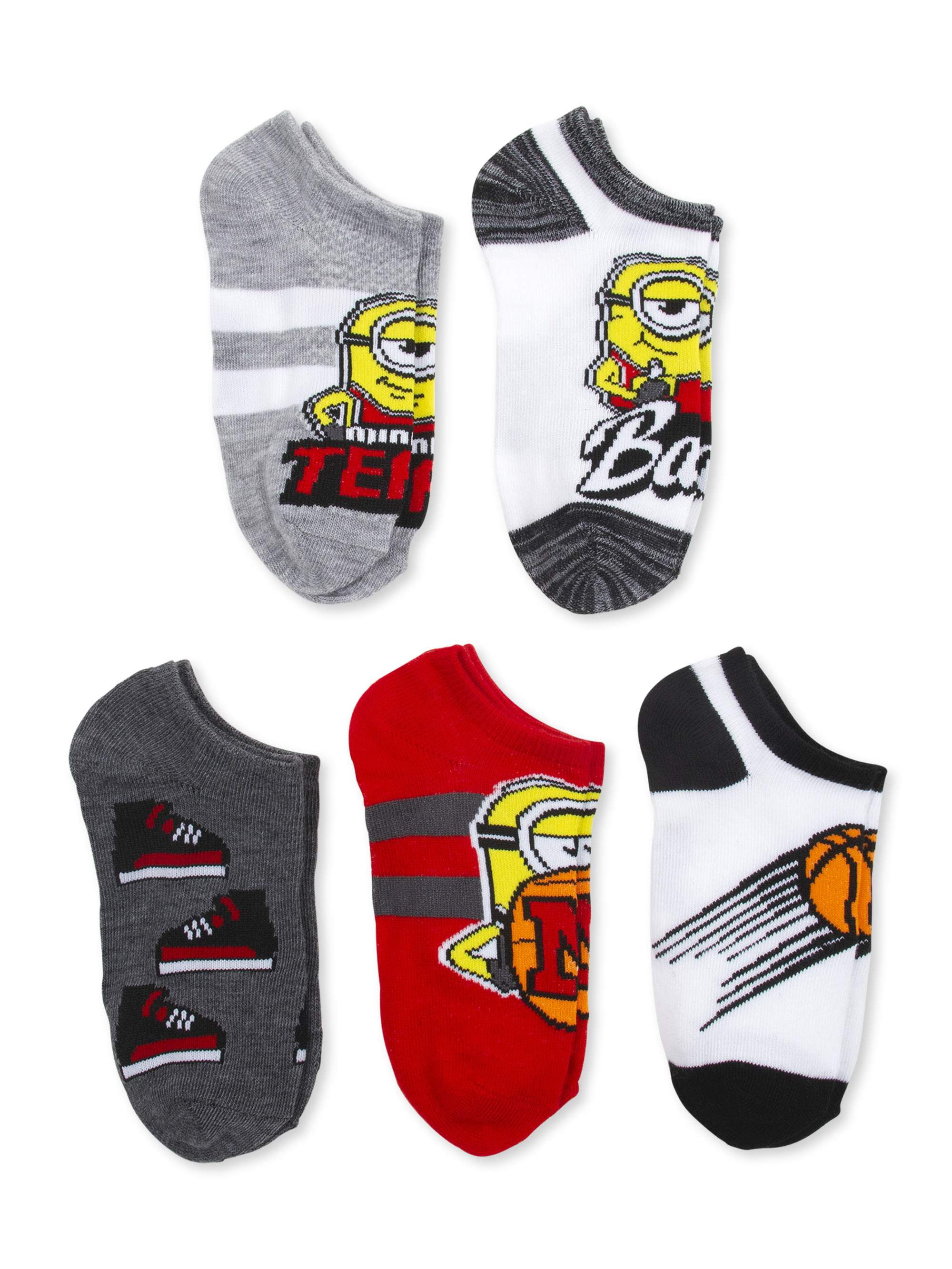 NEW Girls Boys Despicable Me 3 Minions Cosy Shoe Liner Socks Pack Of 3