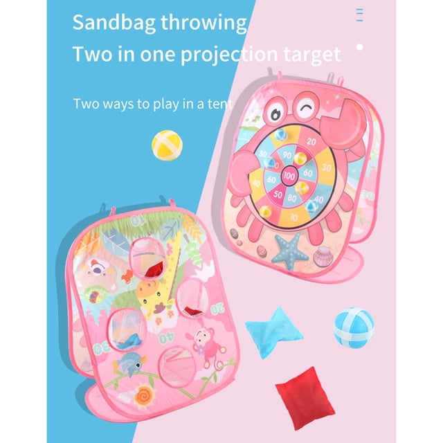 Juego de lanzamiento de sacos de arena shamjiam 4 agujeros Cornhole juego juguete