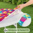 thumbnail image 5 of Graffiti Art Round Tablecloth with Elastic Hem - 100% Waterproof, Scratch-Resistant, and Easy to Clean (52 Inches), 5 of 7