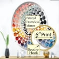 thumbnail image 3 of Designart "Spectrum's Minimalist Vision" Rainbow Radial Dot Round Wall Mirror - Landscapes Oval Printed Decorative Mirror - Multiple Color Options, 3 of 5