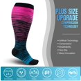 thumbnail image 7 of 3 Pairs Plus Size Copper Compression Socks for Women & Men Circulation 20-30 mmHg - Better Blood Flow, Swelling , Best Support for Medical, Running, Nursing, 7 of 7