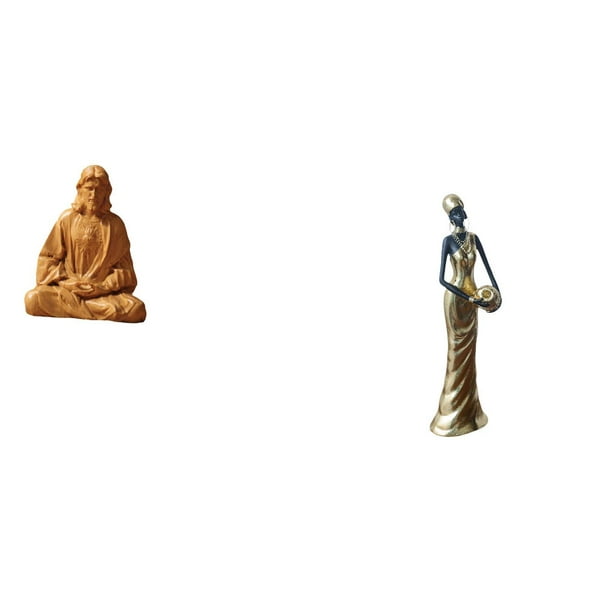 Estatua del Corazón de Jesús,Estatua del Sagrado Corazón de Jesús para decoración del hogar,Figura católica de Jesús,Figura de mujer africana,Estatua de dama tribal africana hecha a mano