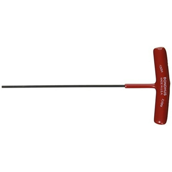 Bondhus 53254 Tag&Barcd 2.5mm Hex Tip Graduated Length T-Handle,ProGrd Fin,172mm