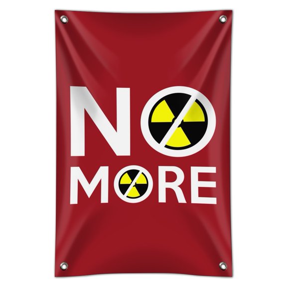 No More Nuclear Nuke Clean Energy Power Home Business Office Sign