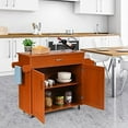 HBLUKDL Kitchen Island Rolling Cart on Wheels Kitchen Cart Trolley with