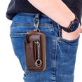 thumbnail image 4 of Laklulu Bolso para llaves de cuero para hombre, bolso multifuncional para llaves con control remoto para el hogar, 4 of 5