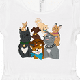 thumbnail image 4 of Inktastic Happy Dog Family Girls Baby Dress, 4 of 5