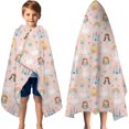thumbnail image 3 of Colorful Princess Swan Pattern Hooded Bath Towel，60"x35" for Ages 3 To 12 Kids, Quick Dry Lightweight Soft Microfiber Hood Beach Towel Cover Up for Kids, 3 of 7