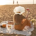 thumbnail image 4 of Sombrero de 56-58cm de circunferencia para mujer, protector solar, sombrero de paja de ala ancha y bolsa de paja, conjunto de sombrero para el sol para vacaciones de verano, 4 of 5