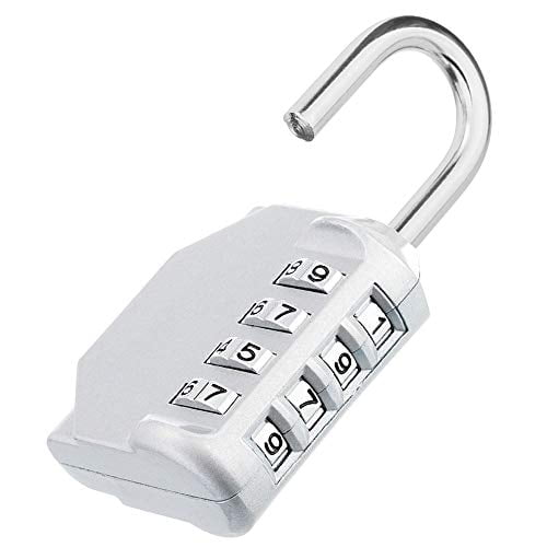 ZHEGE Combination Lock Outdoor 4 Digit Re-settable Padlock for Gym School Fence Employee Locker