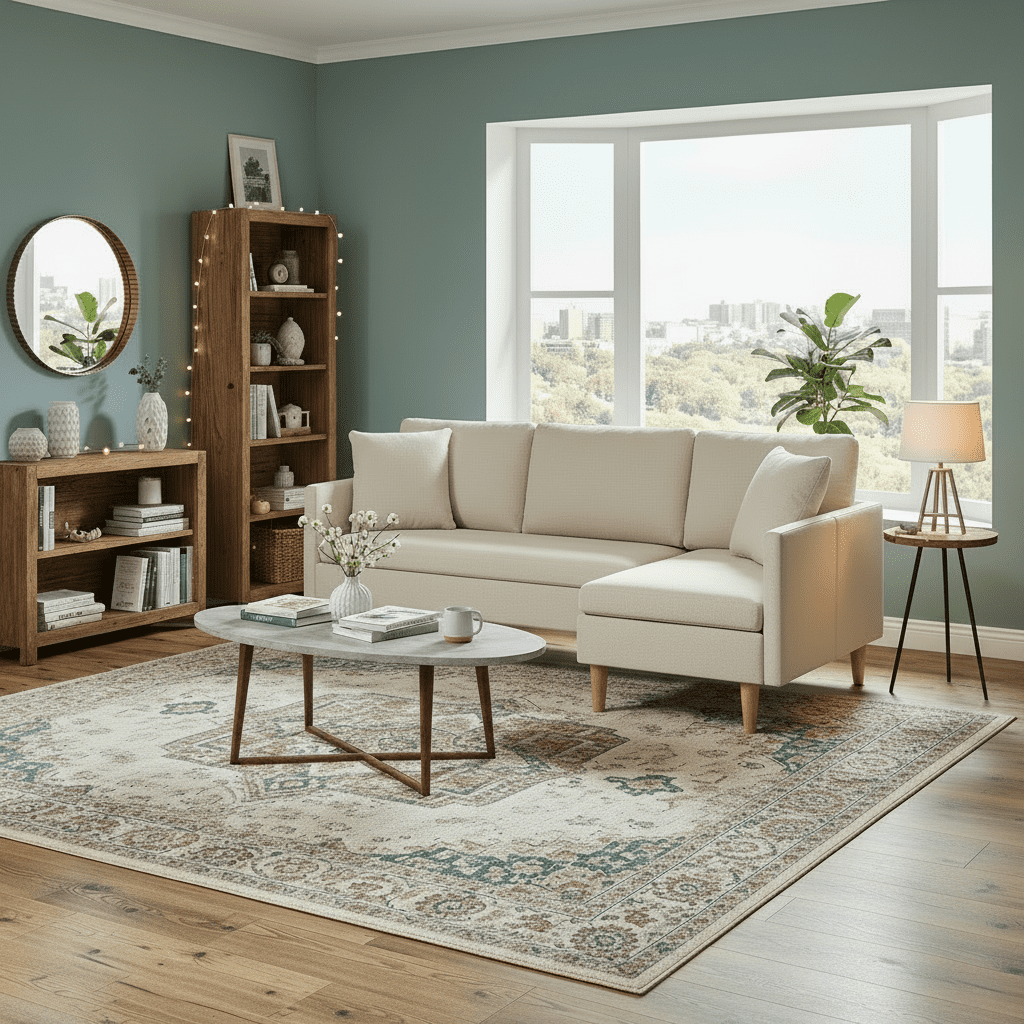 Aiho 79.1" Sectional Couch, L-Shaped Modular Sofa Bed with Deep Seat & Soft Seat Cushions, Convertible Sofa Bed for Living Room, Apartment, Beige