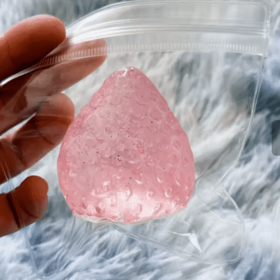 Strawberry Squishy Toys, Cute Strawberry Squeeze Toys, Kawaii Strawberry Squishies Fidget Toys, Strawberry Jelly Squishy Funny Things Suitable for Office School (Clear)