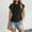 Black, variant on SHITINN Women's Summer Short Sleeved T Shirt Solid Color Covered Sleeve Top Short Sleeve Blouses for Women Summer Outfits for Women Casual Tops for Women