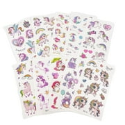 10 Sheets Cartoon Tattoos for Party Supplies Unicorn Temporary Tattoos